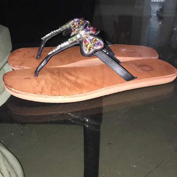 FINAL PRICE‼️ Yellow Box Dragonfly Jewel Sandals - Picture 2 of 6